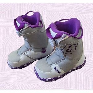 Burton Youth Grom BOA White Purple Snowboarding Boots 11